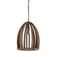 HÄNGELAMPE Haranka Braun Ø38/46 cm - Braun, Holz (38/38/46cm) - Light & Living