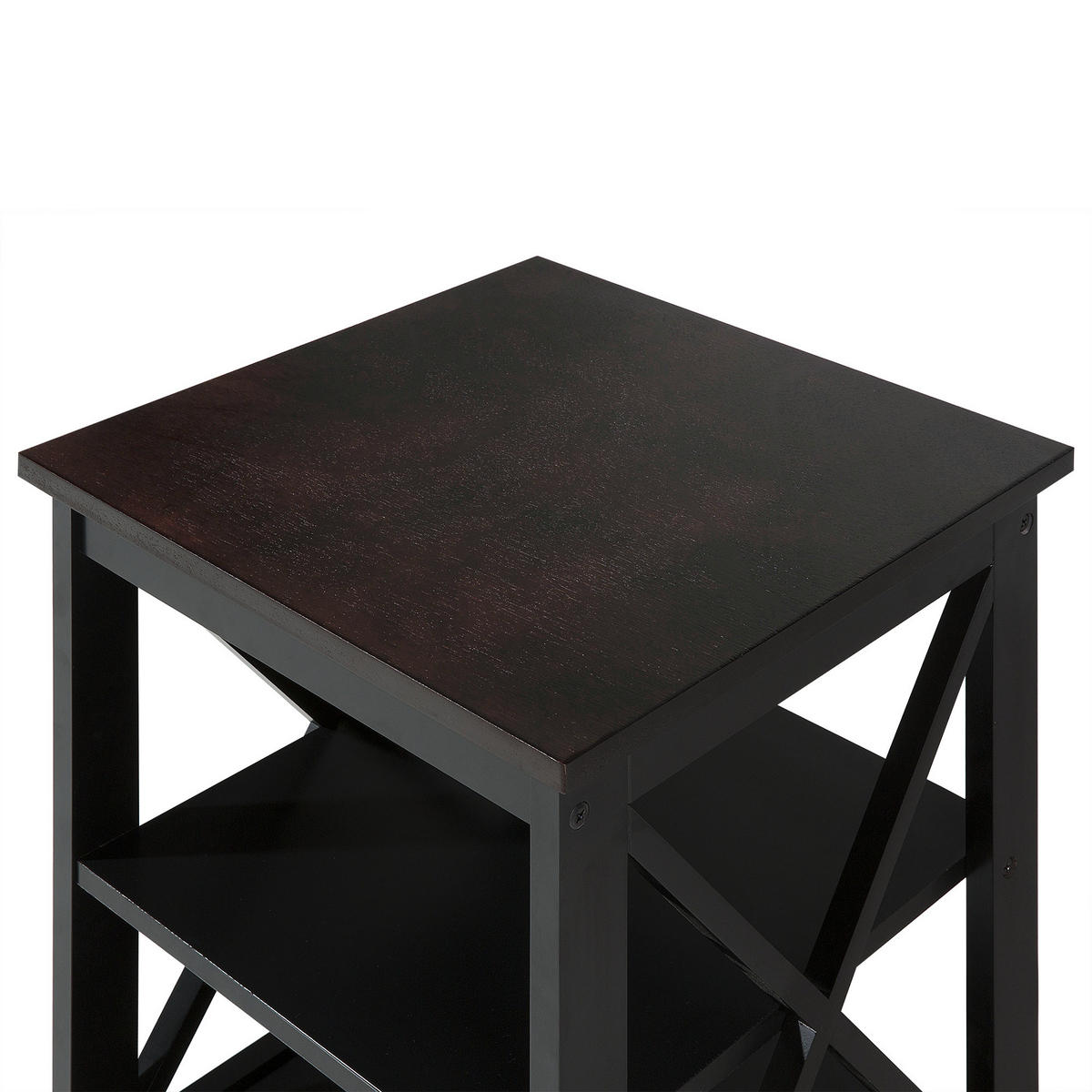 BEISTELLTISCH schwarz quadratisch 40/40 cm Foster - Schwarz, Holzwerkstoff (40/40/60cm) - Beliani