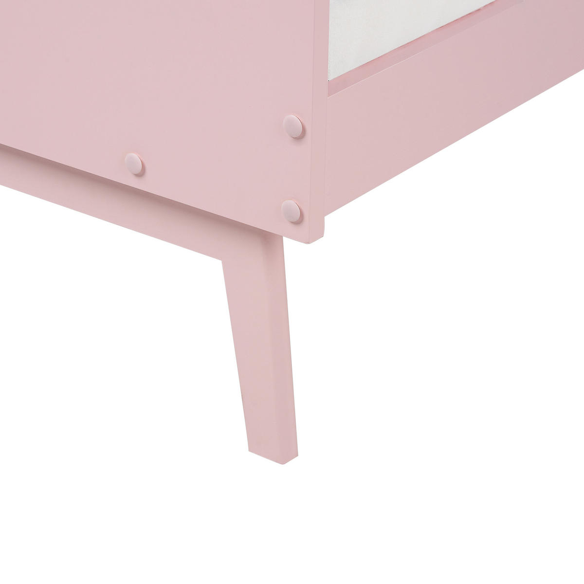 BETT mit Lattenrost 90/200 cm Rosa Bonnac - Pink, Holz (90/200cm) - Beliani