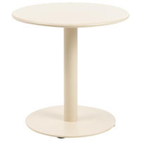 MĂSUȚĂ DE CAFEA DE EXTERIOR 50 cm 50 cm metal bej Vittuone - bej, metal (50/50/50cm) - Beliani
