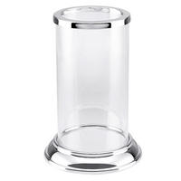 WINDLICHT "Klassisch" versilbert glatt poliert, H 22 cm, Ø 15 cm - Silberfarben, Paraffin (15/22/22cm) - Hermann Bauer jun. Kollektion GmbH