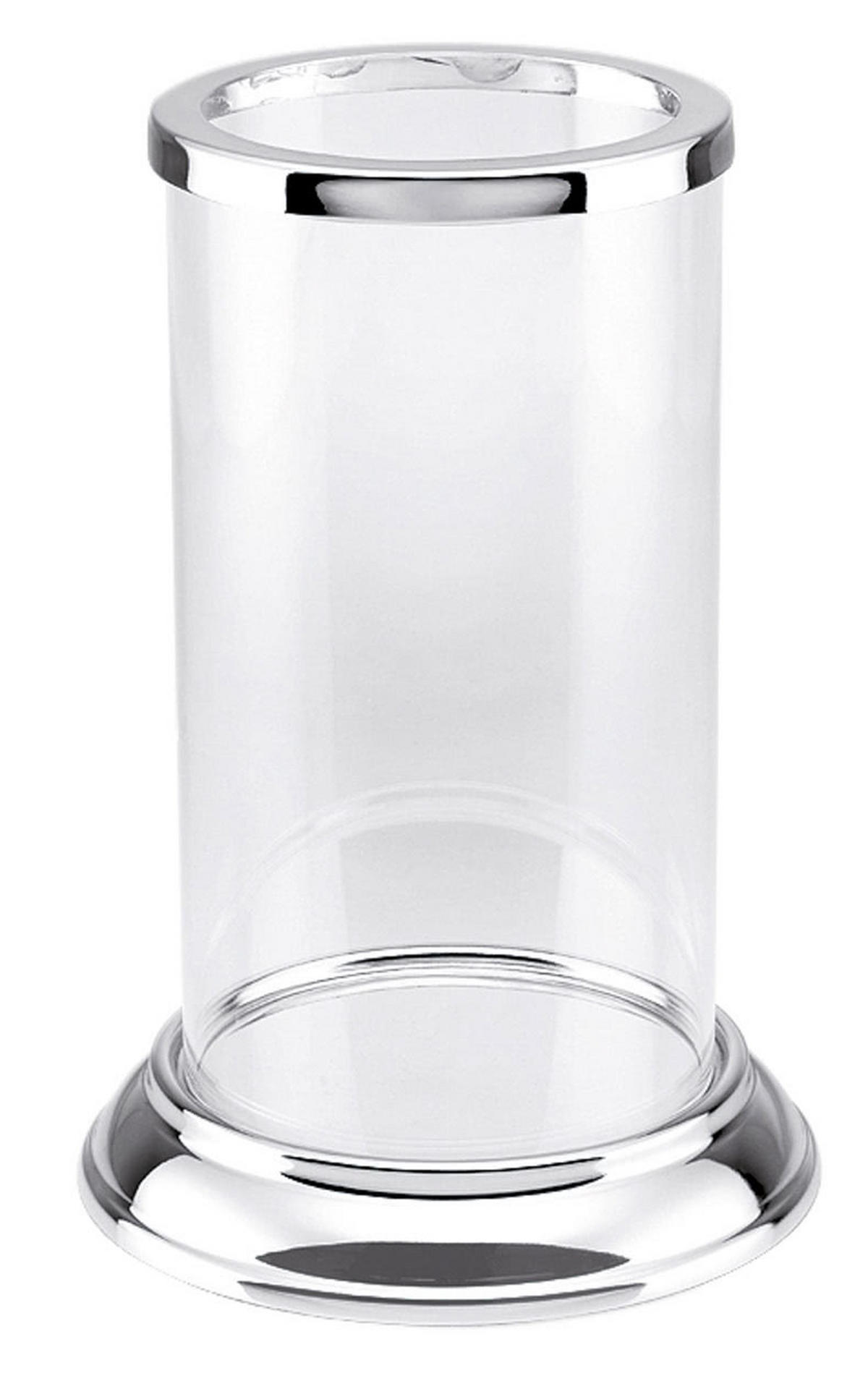 WINDLICHT "Klassisch" versilbert glatt poliert, H 22 cm, Ø 15 cm - Silberfarben, Paraffin (15/22/22cm) - Hermann Bauer jun. Kollektion GmbH