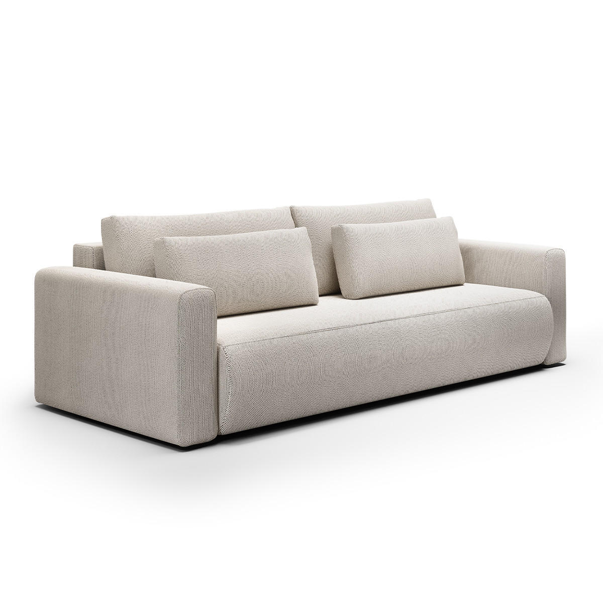 SOFA Evy 3 Sitzplätze Hellgrau - Grau, Holz (238/82/105cm) - Petits-meubles