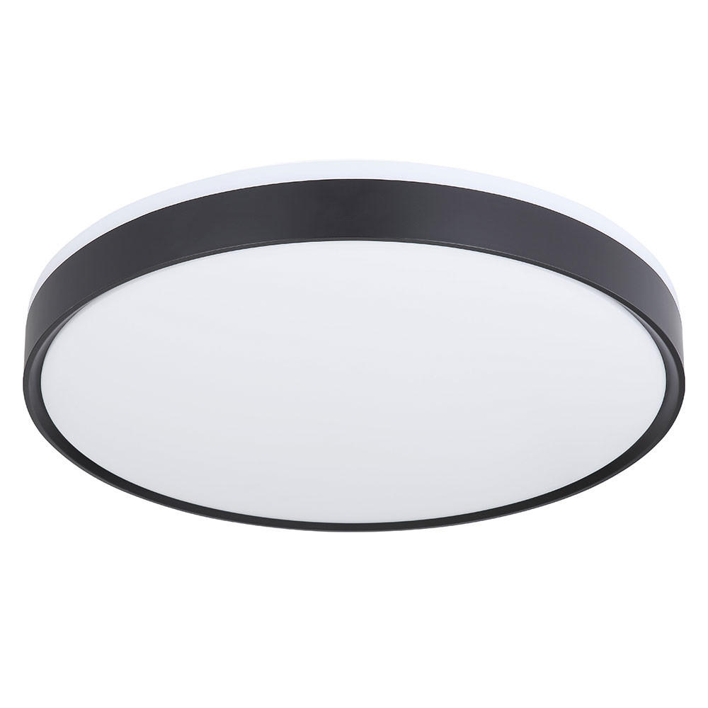 LED DECKENLEUCHTE Metall Schwarz Weiß - Schwarz, Metall (39/39/8cm) - Globo Lighting