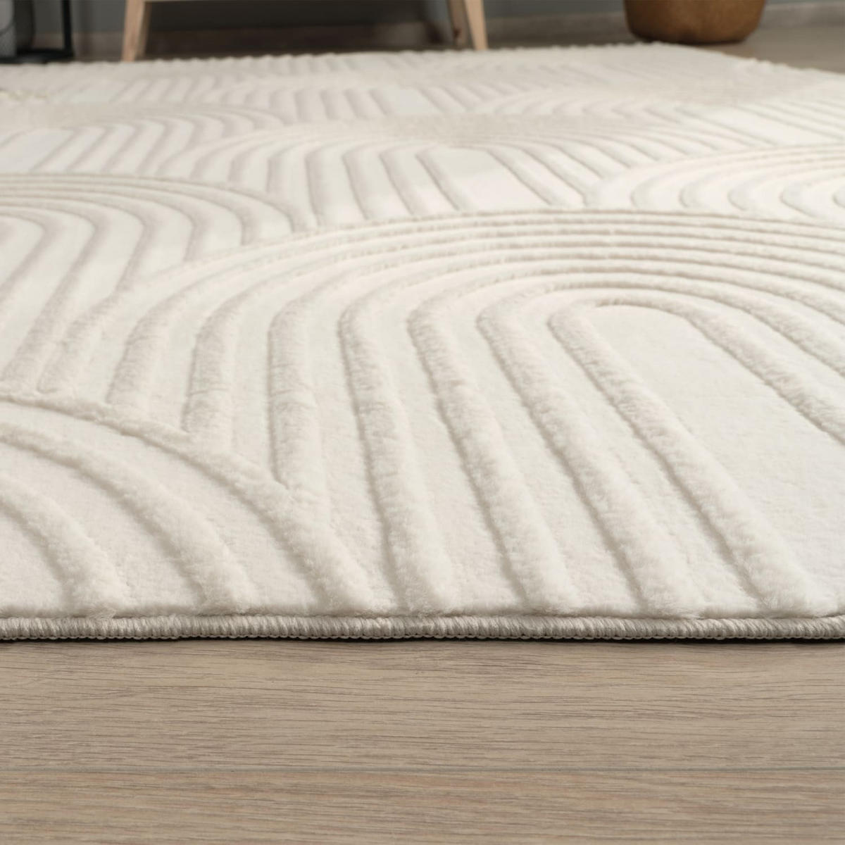FLACHWEBETEPPICH Boho Creme 80 x 150 cm - Creme, Kunststoff (80/150cm) - TT Home