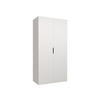 DREHTÜRENSCHRANK Malaga 100 - Weiß, Holzwerkstoff (100/202/52cm) - MIRJAN24