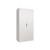 DREHTÜRENSCHRANK Malaga 100 - Weiß, Holzwerkstoff (100/202/52cm) - MIRJAN24