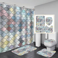DUSCHVORHANG Badematte - Multicolor, Textil (180/180cm) - MCBOSON