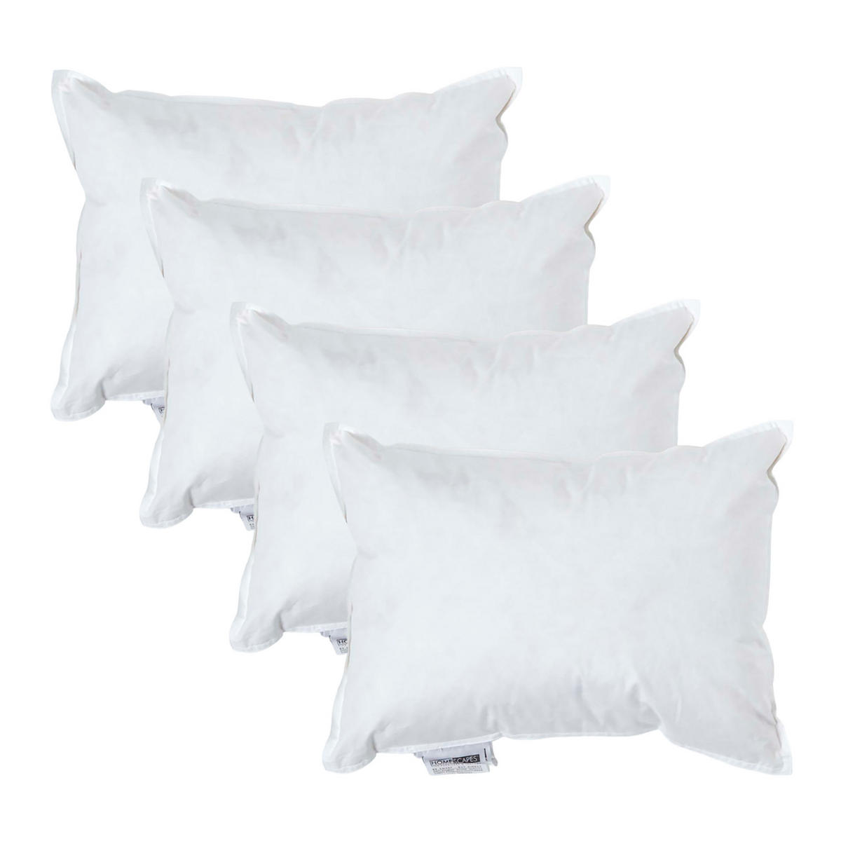 FÜLLKISSEN 4er-Set, Federkissen 30/40 cm - Weiß, Textil (30/40cm) - Homescapes