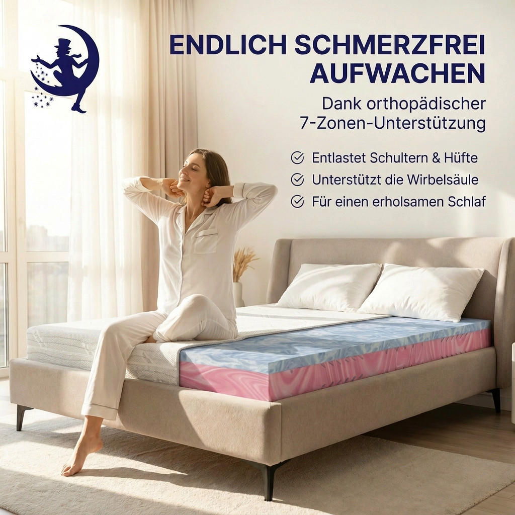 Thumbnail - Mister Sandman Hybridmatratze, Weiß, Textil, H2 + H3, Füllung: Schaumstoff, 90x200 cm, Oeko-Tex® Standard 100, aktive Sc...