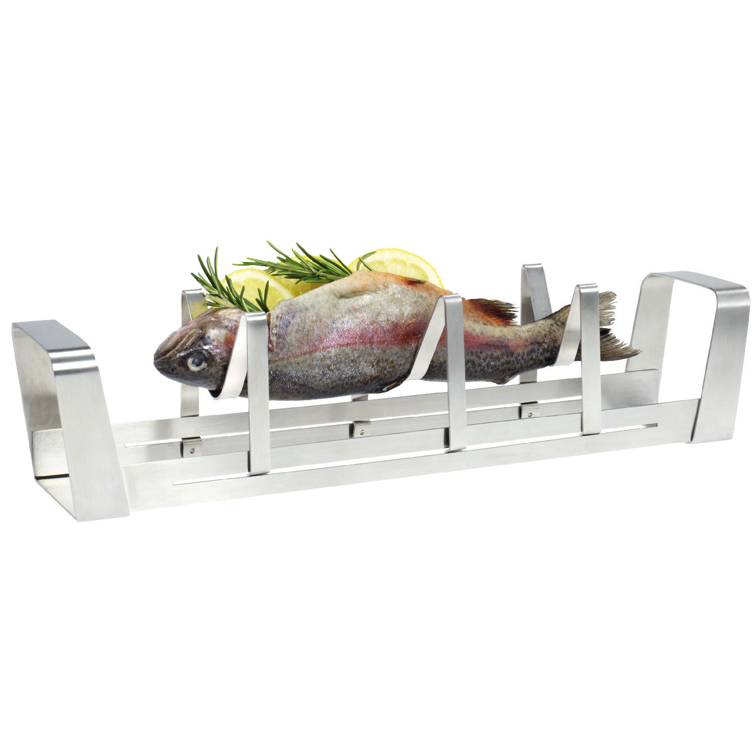 FISCHHALTER, silber, Metall - Edelstahlfarben, Metall (7.5/8/36.5cm) - bremermann