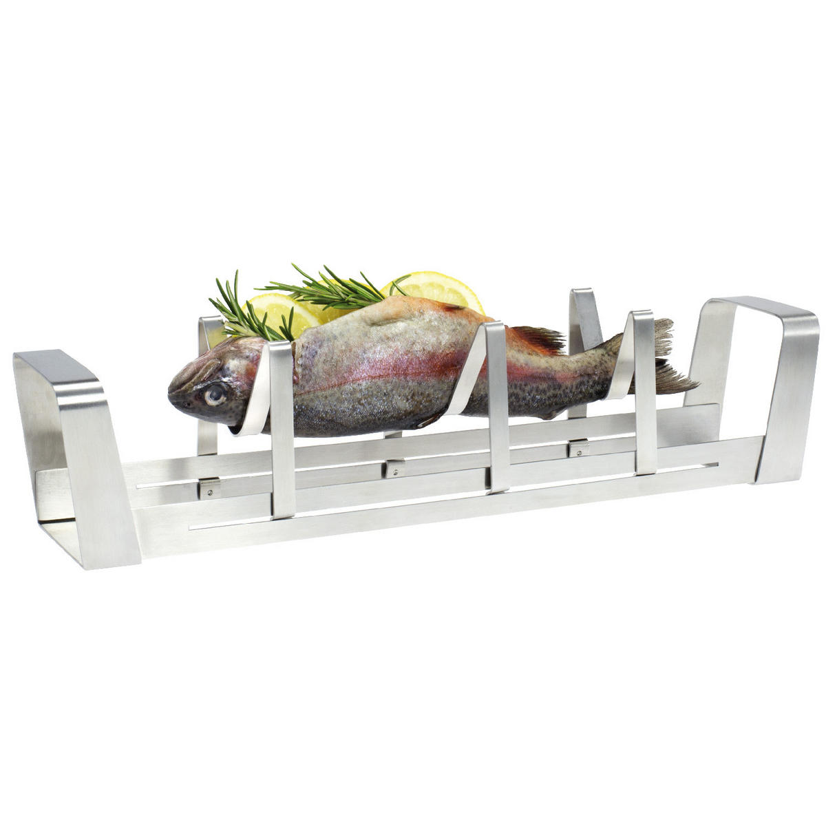 FISCHHALTER, silber, Metall - Edelstahlfarben, Metall (7.5/8/36.5cm) - bremermann