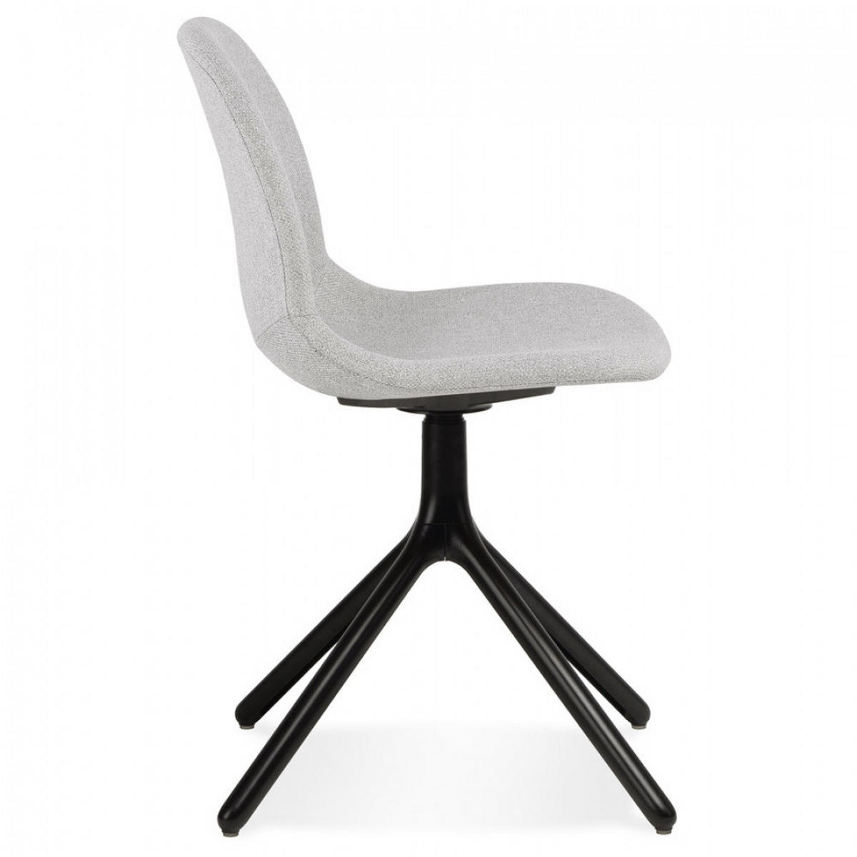 STUHL grau 45x82x48.5cm - Hellgrau/Schwarz, Textil/Metall (45/82/48.5cm) - AlterEgo