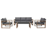 SET DE MOBILIER DE GRĂDINĂ DUISBURG - maro/antracit, compozit lemnos - RAUMHIRSCH FURNITURE