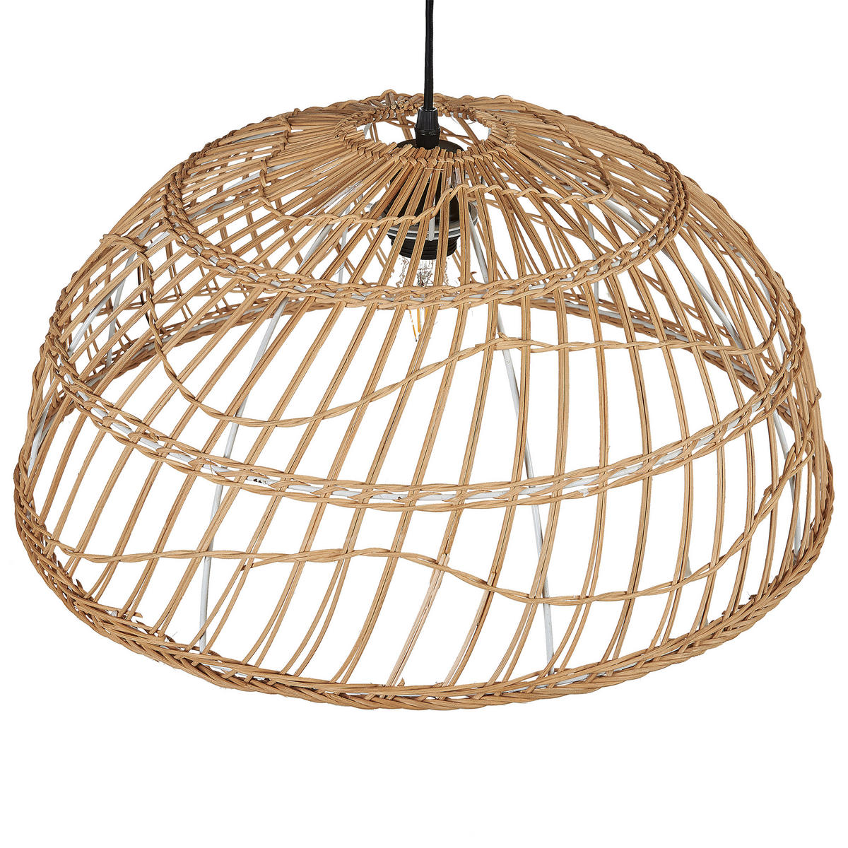 HÄNGELEUCHTE Ravine 51/51/23 cm - Naturfarben, Naturmaterialien (51/51/23cm) - Beliani