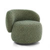 SESSEL Mao, Drehsessel mit runder Form, Grün, Chenille-Stoff - Grün, Textil (99/82/91cm) - Beautysofa