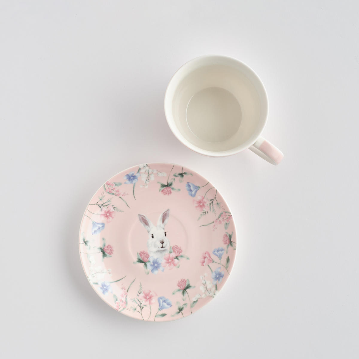 TASSE MIT UNTERTASSE Kirossi - Hellrosa, Keramik (0.41L) - home&you