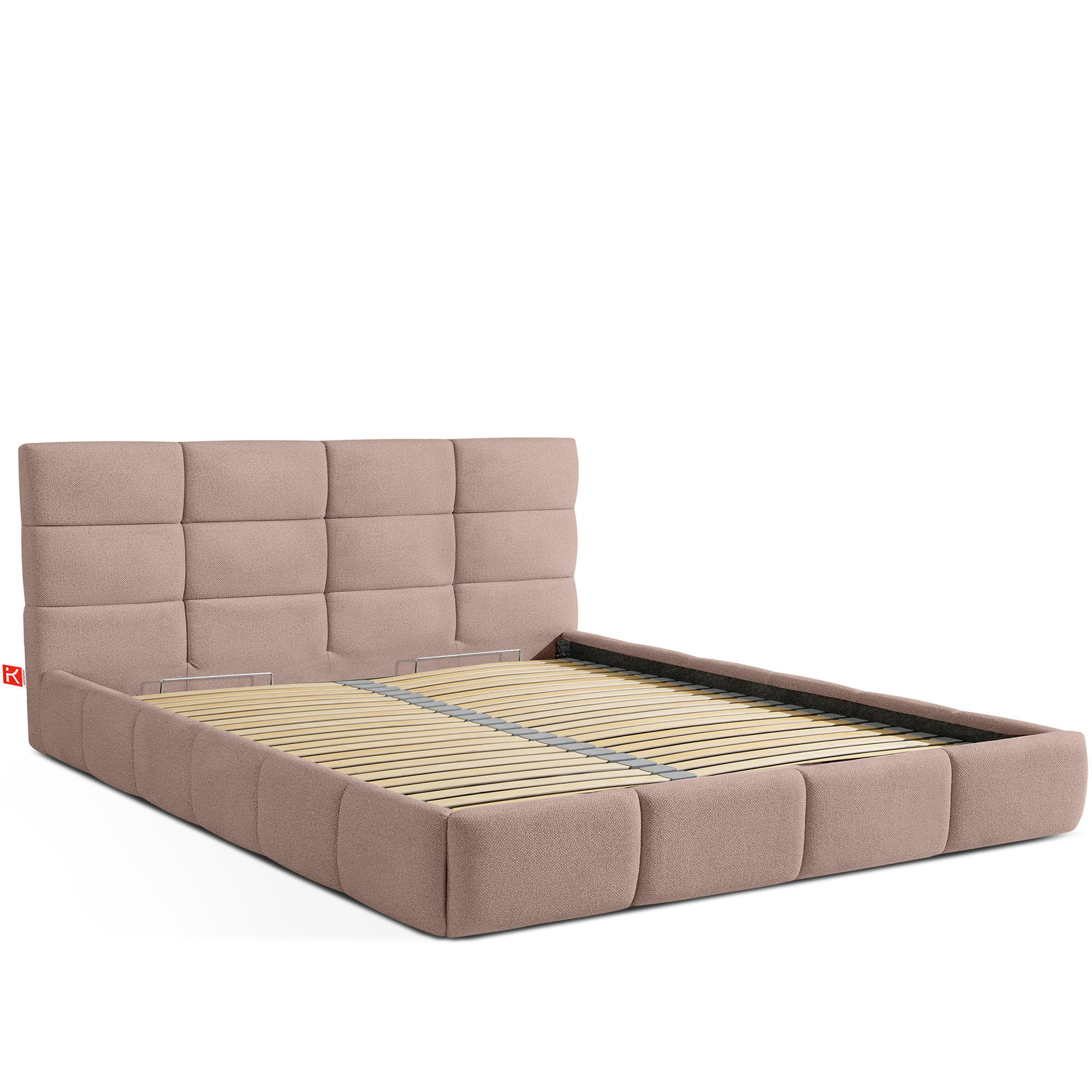POLSTERBETT ALTOS Bouclé, rosa - Rosa, Holz/Holzwerkstoff (180/200cm) - KONSIMO®