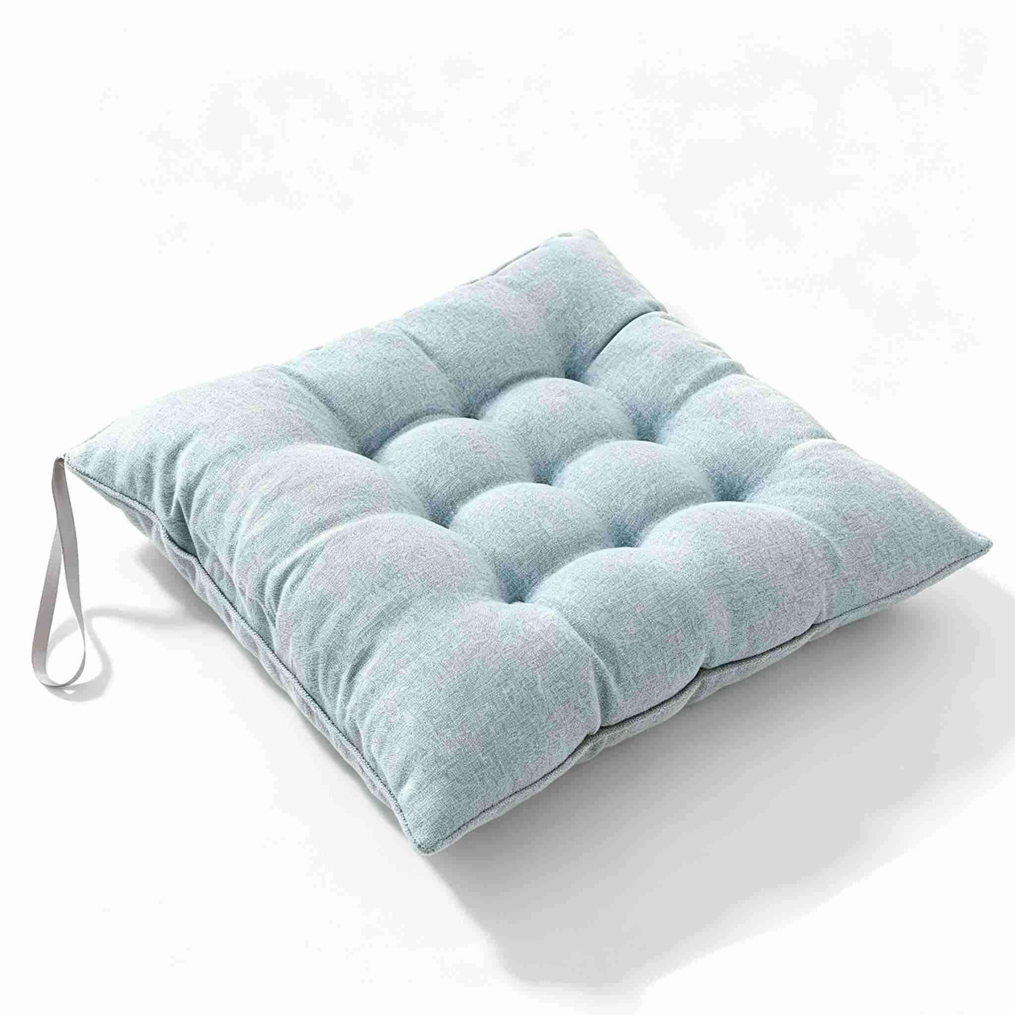 SITZKISSEN – 40 x 40 x 7 cm - Hellblau - Hellblau, Textil (40/40cm)