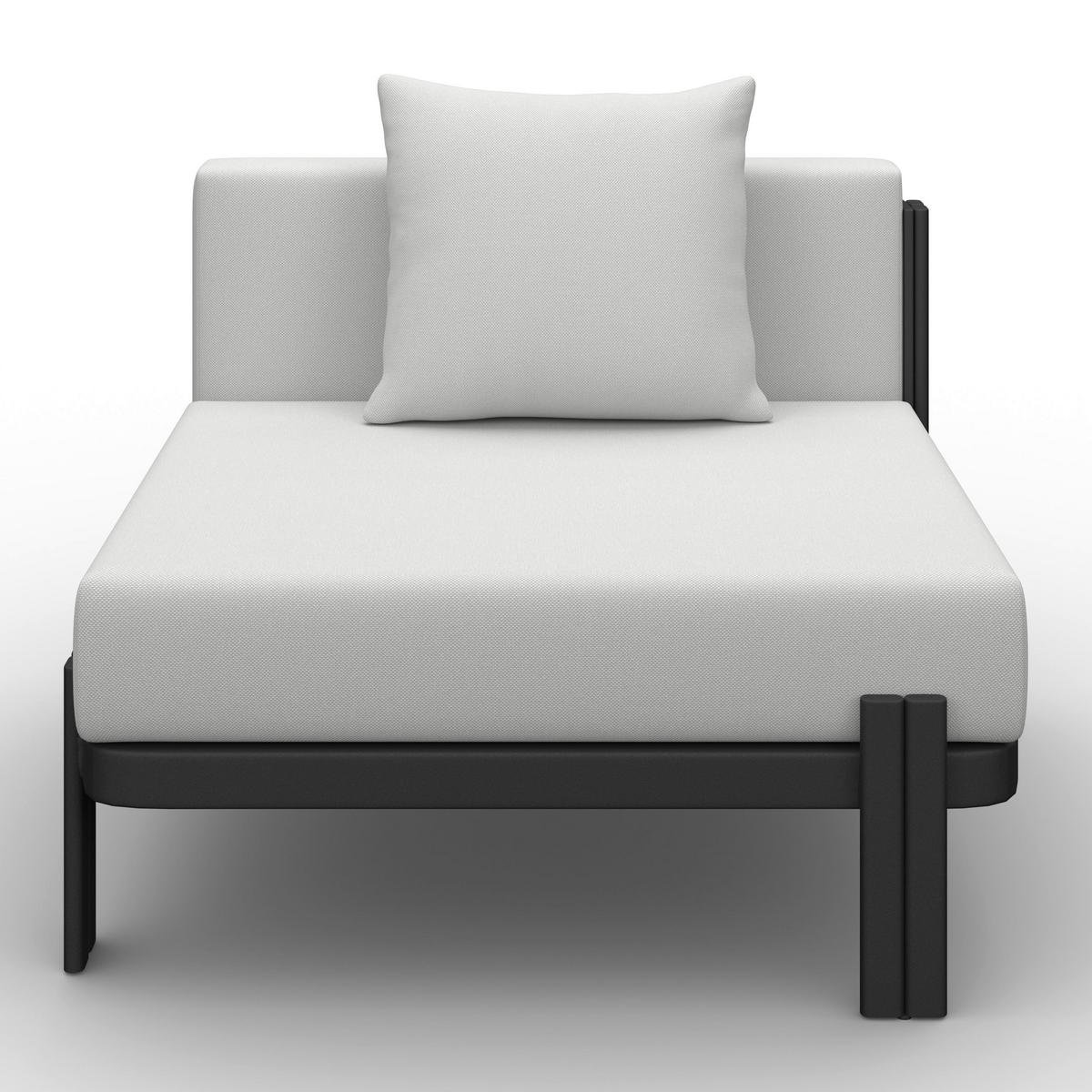 LOUNGEGARNITUR Cherry Hellgrau Outdoorstoff/Metall - Hellgrau, Metall
