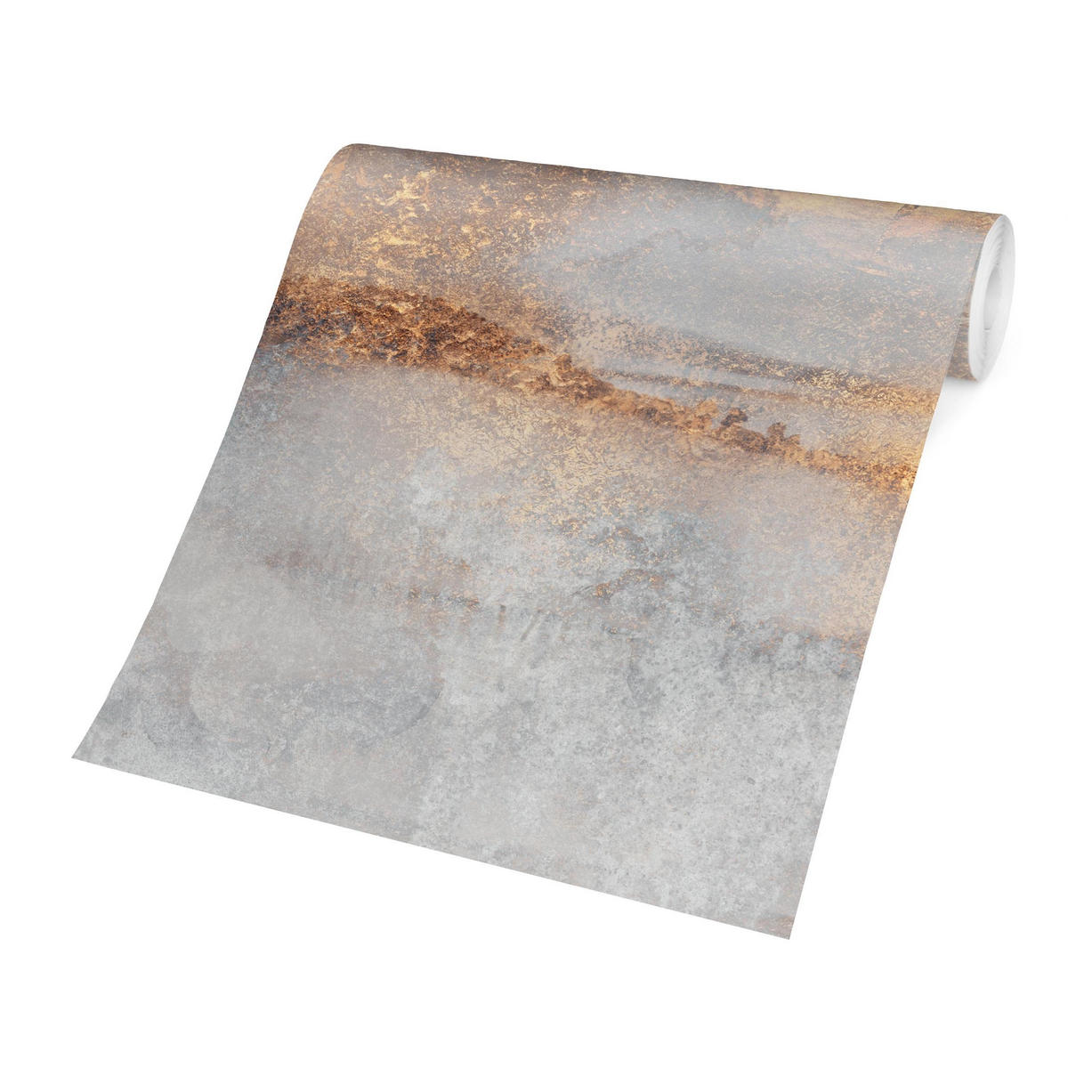 FOTOTAPETE Gold-Grauer Nebel 240/240 cm - Grau, Papier (240/240cm) - Bilderwelten