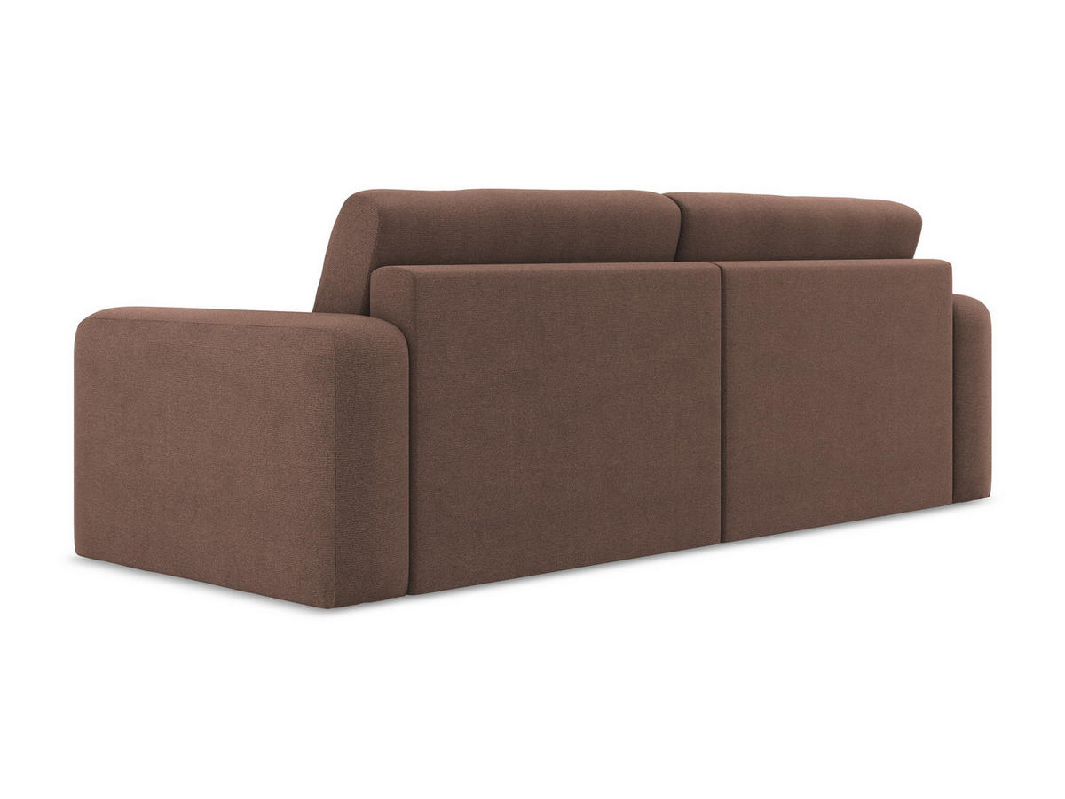 3-SITZER SOFA mit Schlaffunktion Strukturstoff Stoff Pink - Pink/Hellrosa, Kunststoff/Textil (244/79/102cm) - Makamii