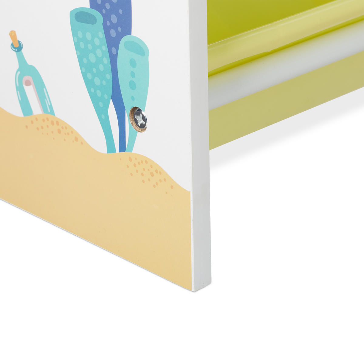 KINDERREGAL - Gelb/Multicolor, Holzwerkstoff/Kunststoff (65/67/31.5cm) - Relaxdays