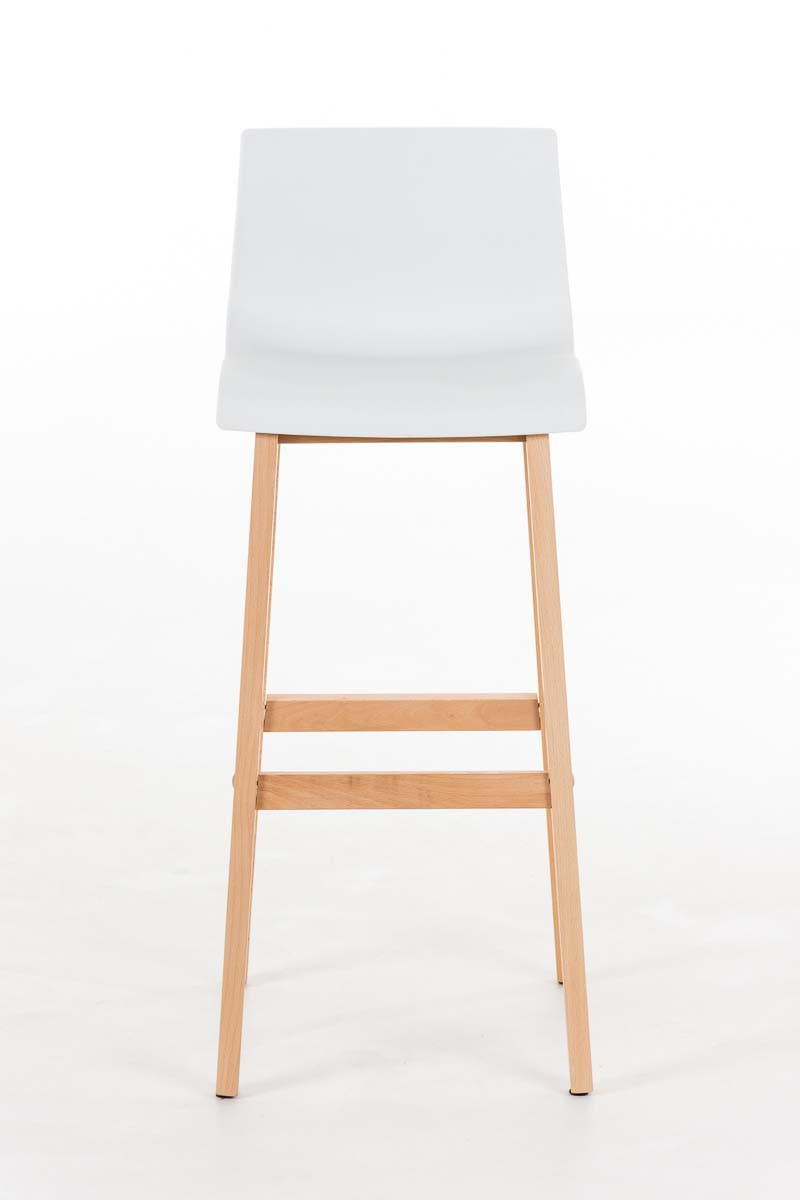 BARHOCKER DELHI Weiß Holz - Weiß, Holz (41/101/46cm) - DELUKE