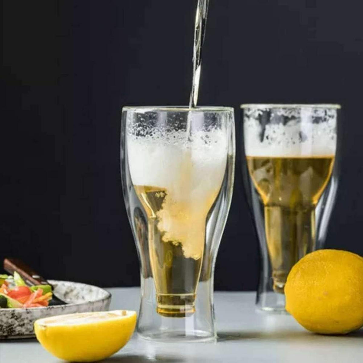 LATTE MACCHIATO GLÄSER - Klasique 12er- 400ml, Doppelwand Thermogläser, Gläserset, hitzebeständig Kaffeegläser, Schwebeeffekt Doppelwandig Glas - Transparent, Glas - JUNG