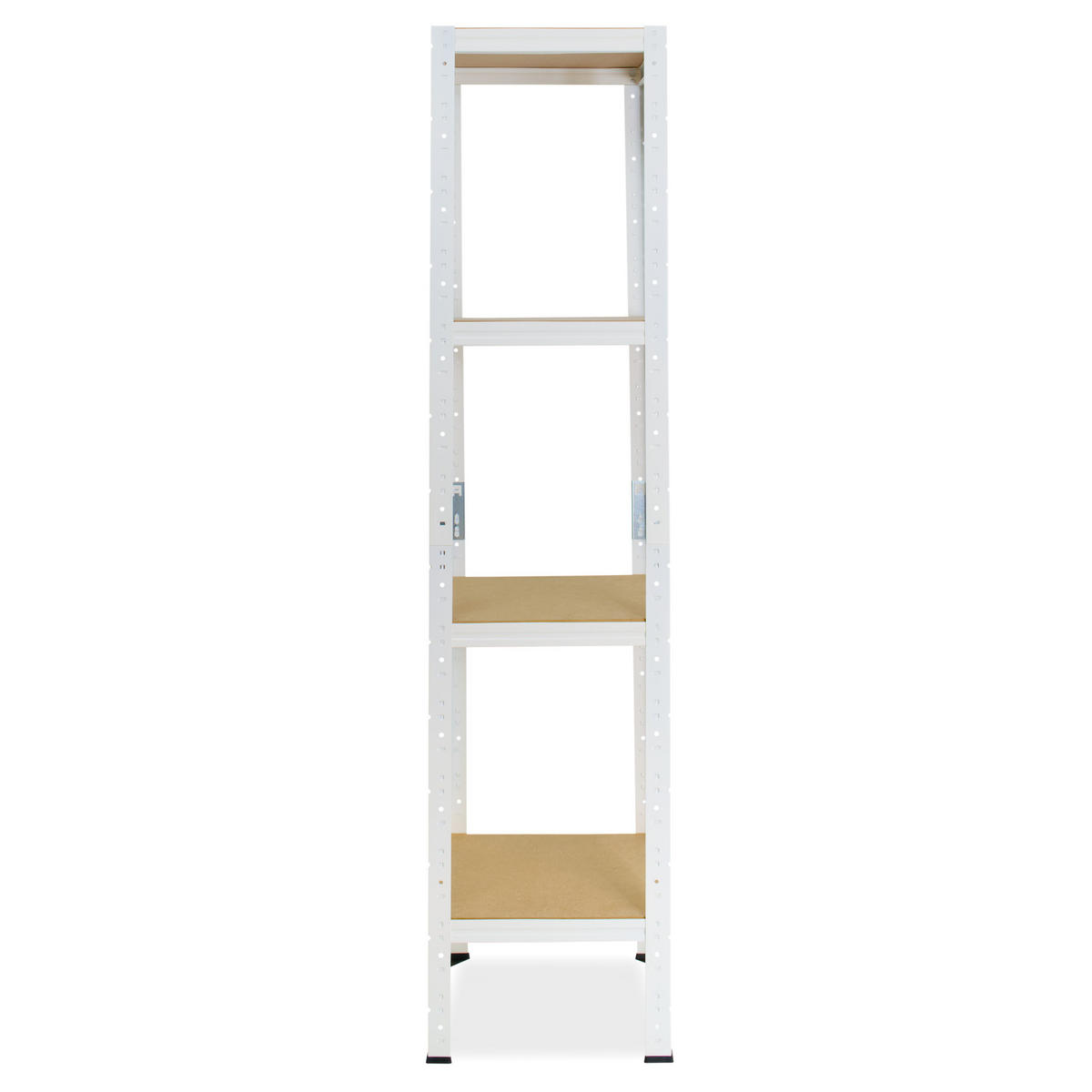 SCHWERLASTREGAL HOME 180x40x40 cm in weiß mit 4 Böden und 175 kg Traglast pro Boden - Creme, Metall (40/180/40cm) - shelfplaza