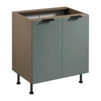 UNTERSCHRANK D80 – Sorento Grün – Grün / Eiche - Eichefarben/Grün, Holzwerkstoff (80/87/52cm) - ROYAL24_MARKT