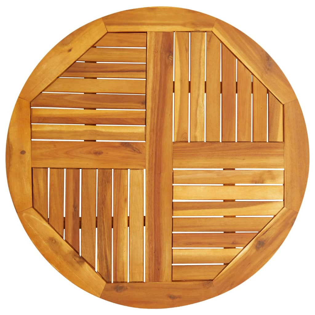 TISCHPLATTE Ø80/2,2 Cm Rund Massivholz Akazie - Braun, Holz (80/80/2.2cm) - vidaXL