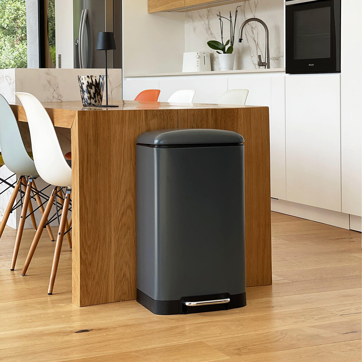 KÜCHENABFALLEIMER GREENWICH grau - Grau, Metall (35/67/38cm) - Kitchen Move