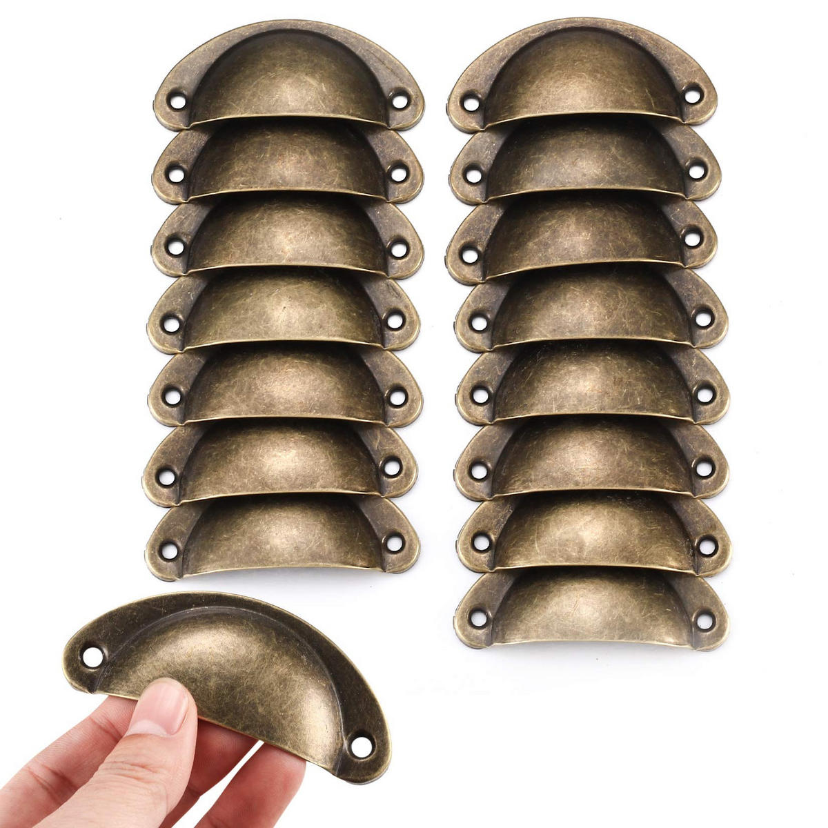 MÖBELGRIFF Gold 6er-Set 192 mm gebürstetes Messing - Orange, Metall (3.5/3/0.81cm)