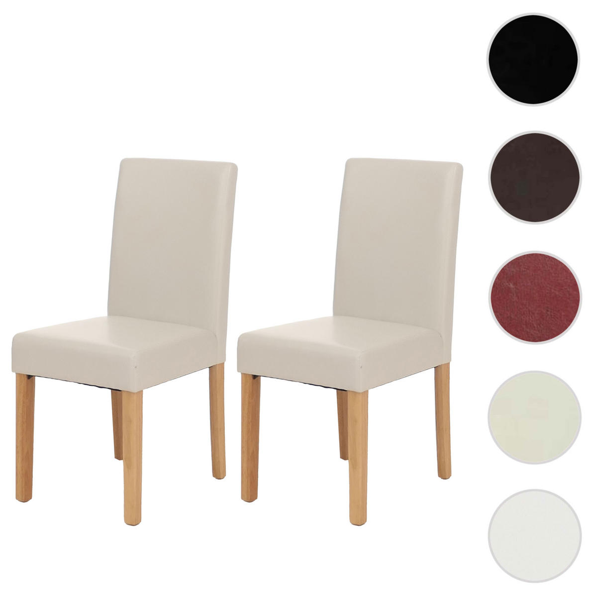 ESSZIMMERSTUHL Hochganz Reinweiß 2er-Set - Weiß Hochglanz, Textil (43/90/56cm) - MCW