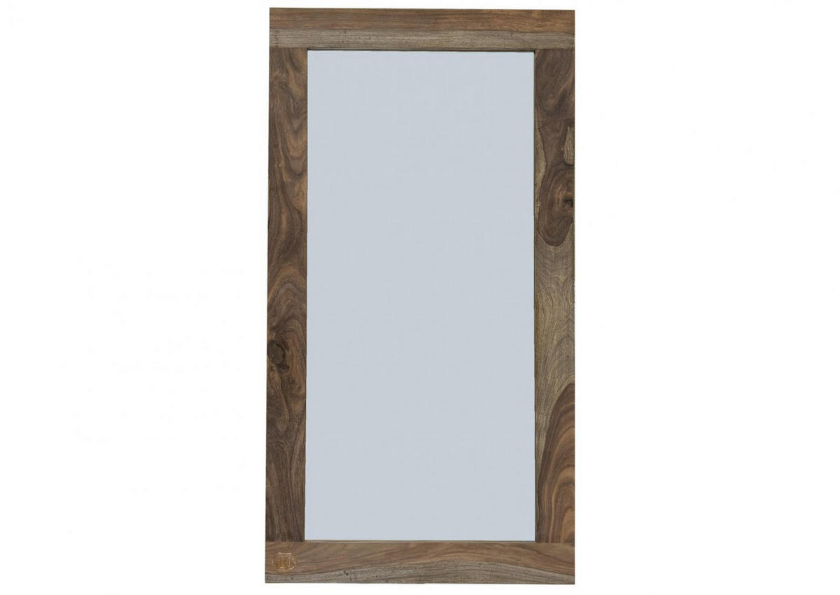 SPIEGEL Sheesham 130x3x70 grau geölt NATURE GREY #071 - Grau, Holz (130/70/3cm) - Massivmoebel24