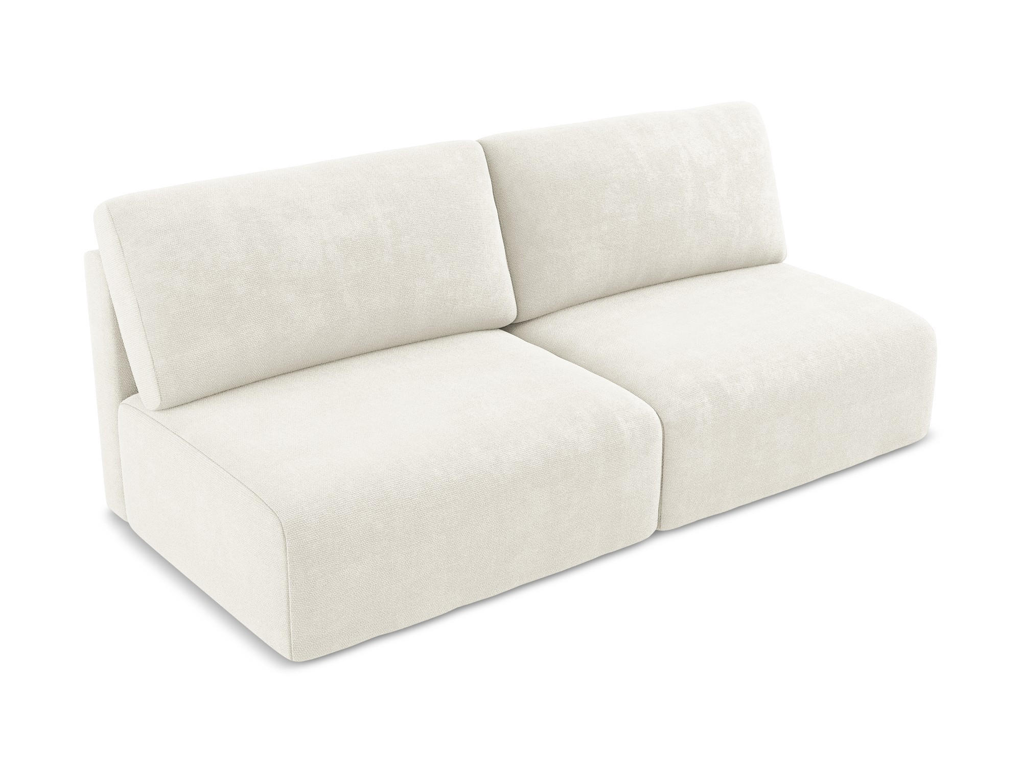Thumbnail - Makamii 3-Sitzer, Weiß, Textil, Füllung: Schaumstoff, 216x79x102 cm, Made in EU, Wohnzimmer, Sofas & Couches, Schlafsofa...