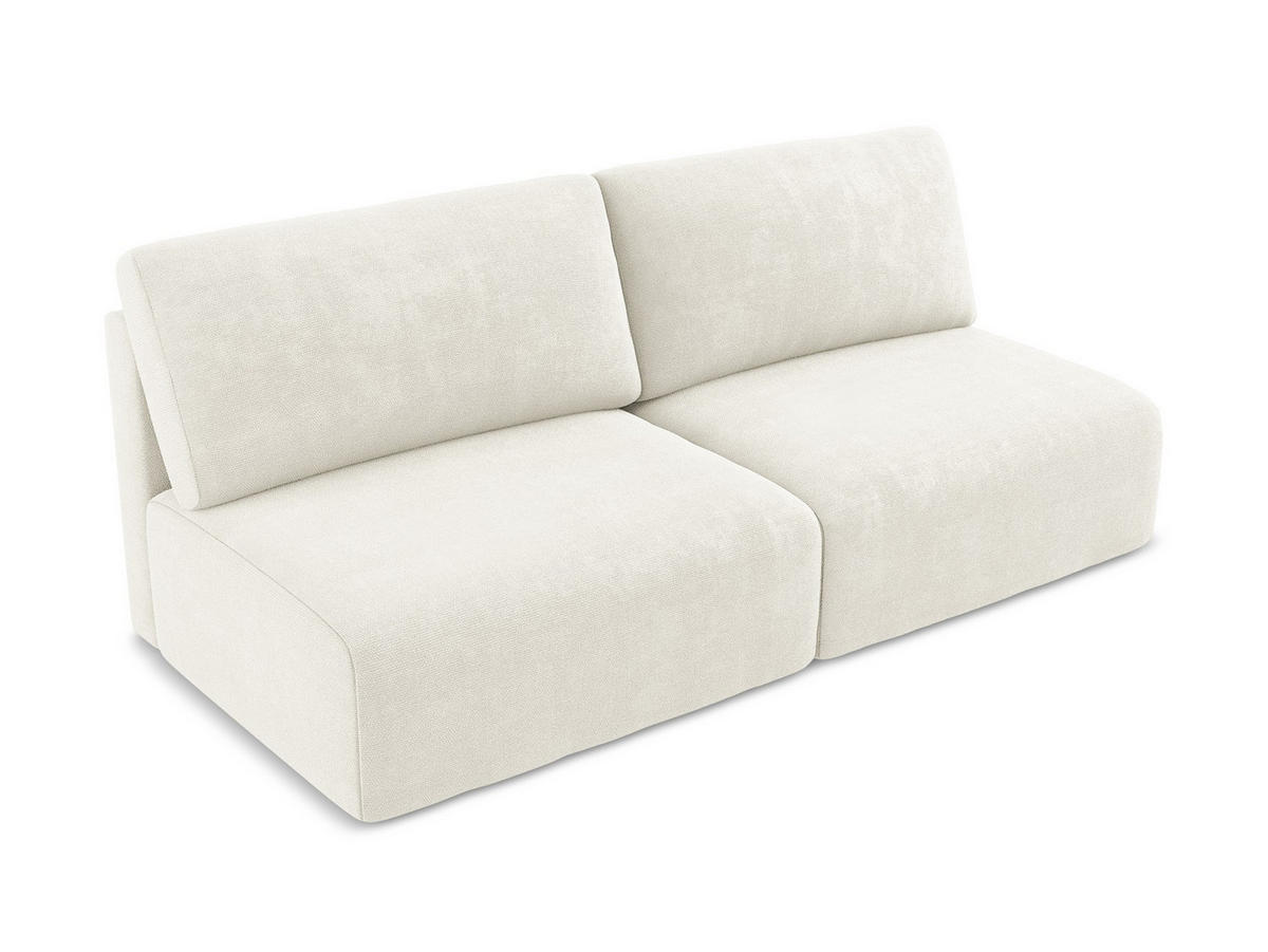3-SITZER SOFA mit Schlaffunktion Chenille Stoff Weiß - Pink/Schwarz, Kunststoff/Textil (216/79/102cm) - Makamii