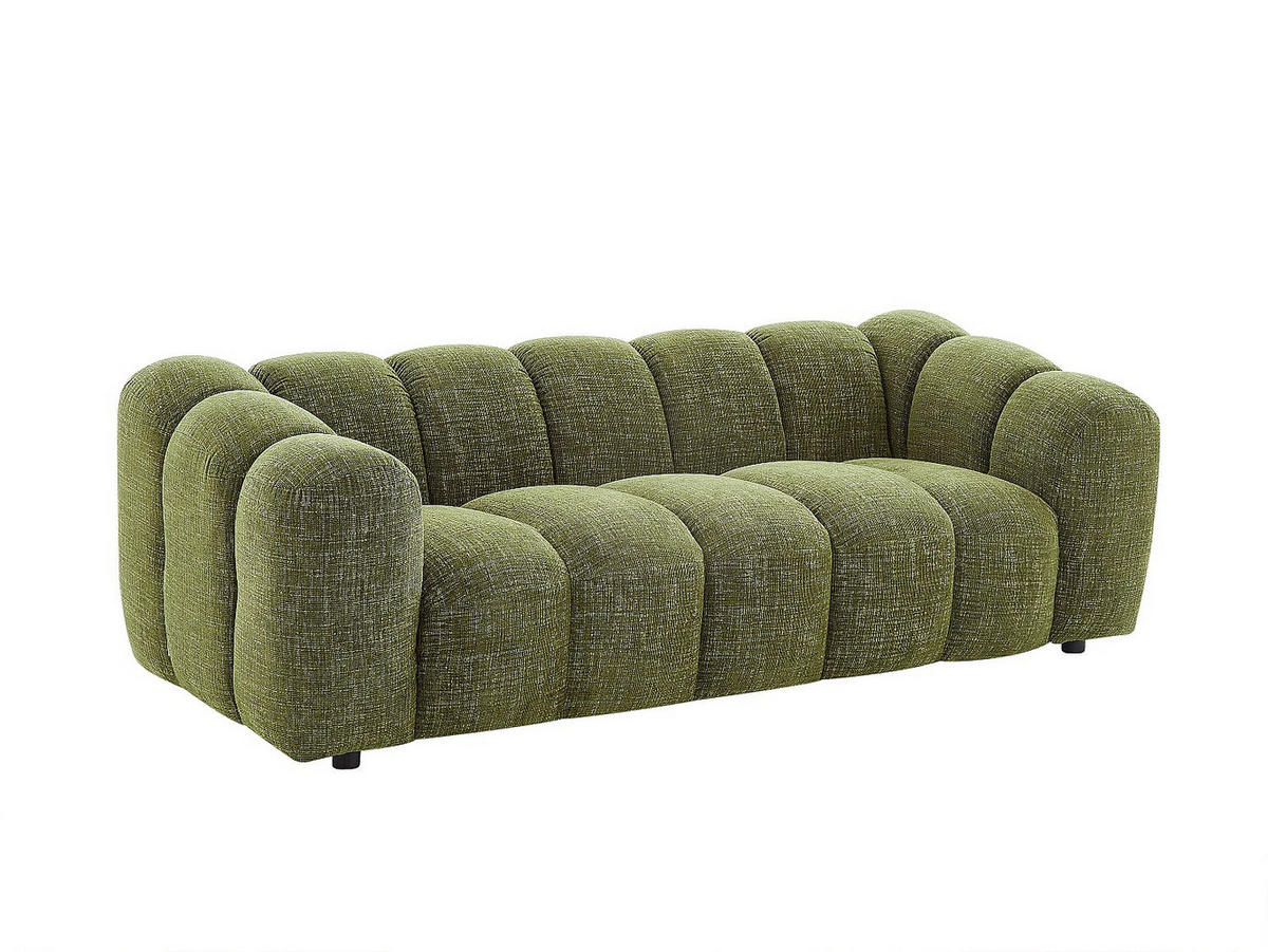 SOFA - 3 Personen - stoff - grün Nelimar - Grün, Kunststoff/Textil (220/73/96cm) - Vente-Unique