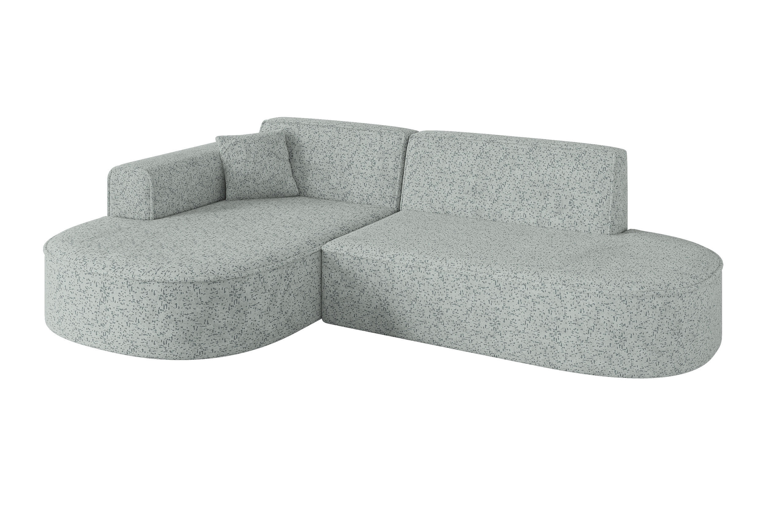 ROHOVÁ SEDAČKA s otomanem vlevo MARI-L1 – 243 x 171 x 79 cm, zelená látka - divoký dub/černá, kompozitní dřevo/textil (243/171cm) - ALTDECOR