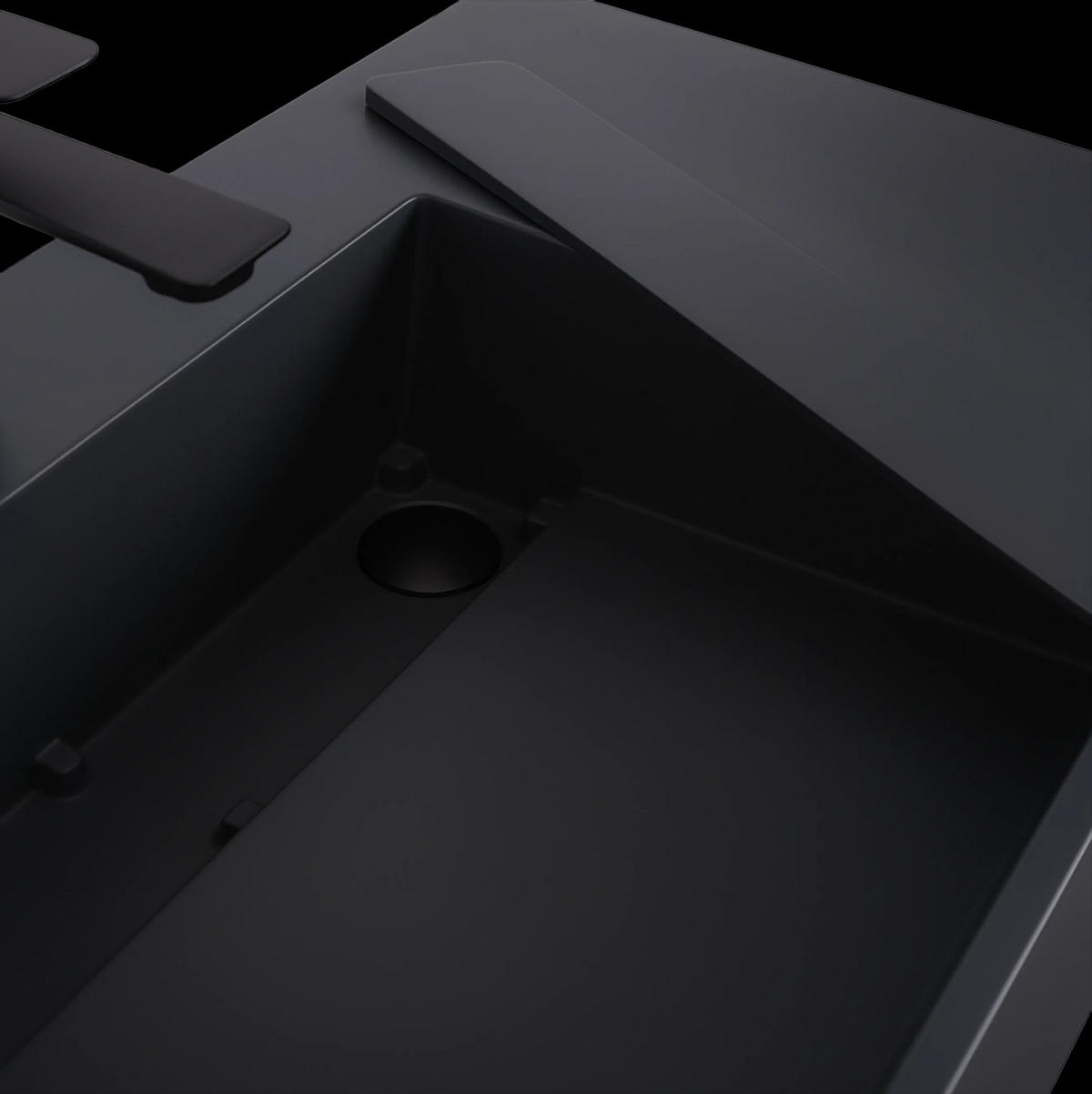 WASCHBECKEN Rea Konglomerat Archi 75 Cm Grey Matt - Grau, Keramik (43/14/75cm) - REA
