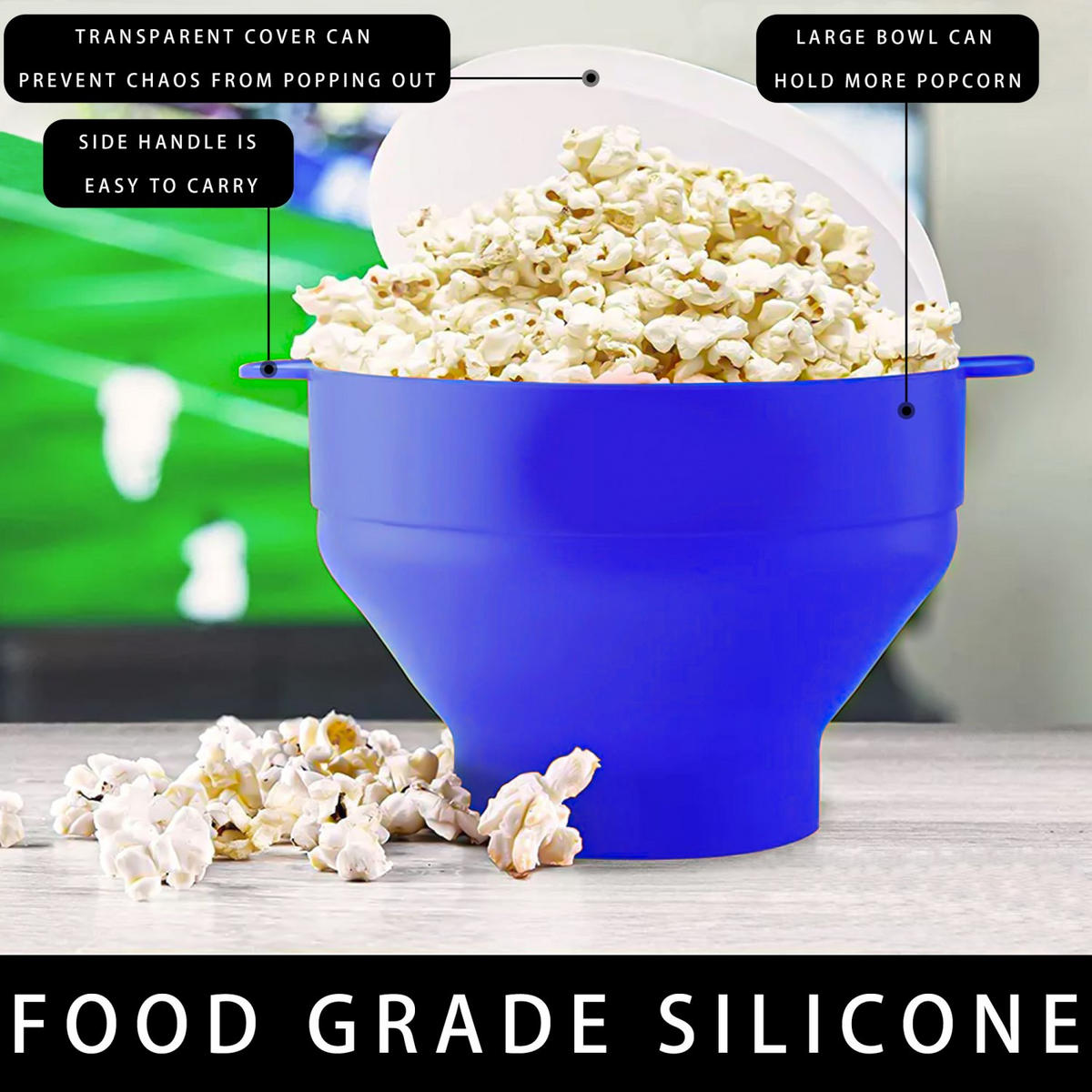 POPCORN MAKER - Blau, Kunststoff (20/6/24cm) - Intirilife