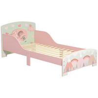 KINDERBETT 140x70 cm DE-14625 mit Sicherheitsbarrieren und Tiermotiv Rosa - Pink, Holzwerkstoff (70/140cm) - ComfortXL