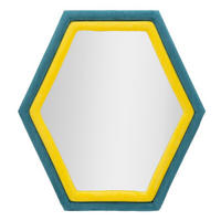 WANDSPIEGEL Tony, mehrfarbig, MDF, Polyester und Spiegelglas, 75 x 4 x 80 cm - Multicolor, Glas/Holzwerkstoff (75/80/4cm) - Mauro Ferretti