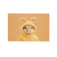 FUSSMATTE Osterhase - Kostüm - Ente 60x40 cm - Gelb, Kunststoff (40/60cm) - MuchoWow