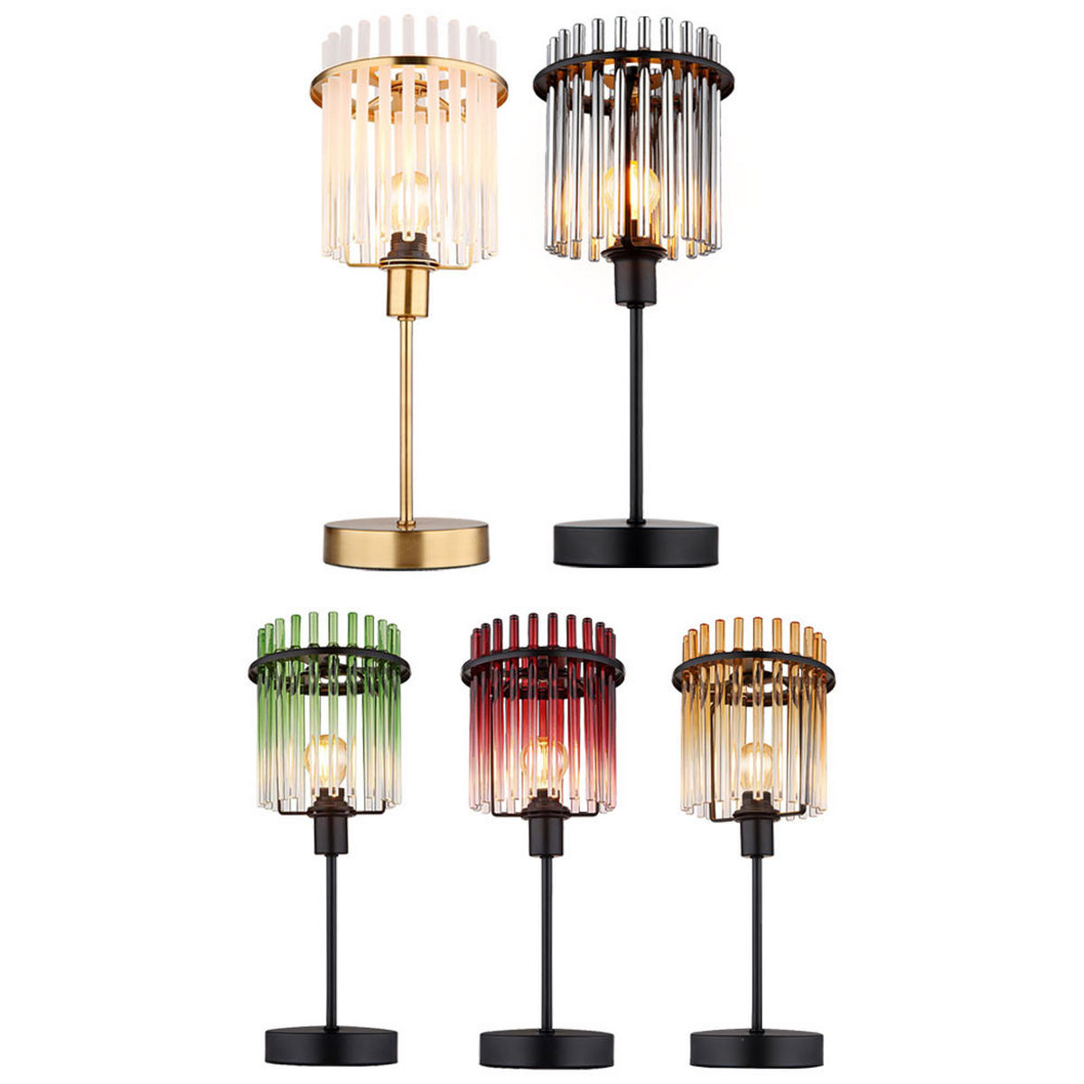 LED TISCHLEUCHTE Grün - Grün, Glas (15/15/37.5cm) - Globo Lighting