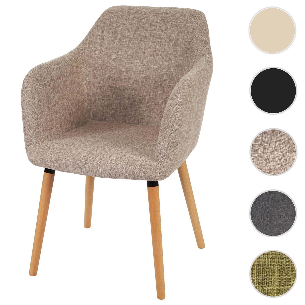 ESSZIMMERSTUHL Beige, Grau - Beige/Grau, Textil (58/88/64cm) - MCW