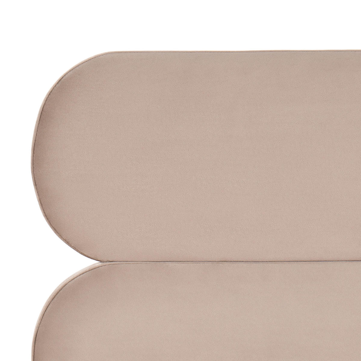BETT mit Lattenrost 120/200 Samtstoff Taupe Lessay - Taupe/Braun, Textil (120/200cm) - Beliani