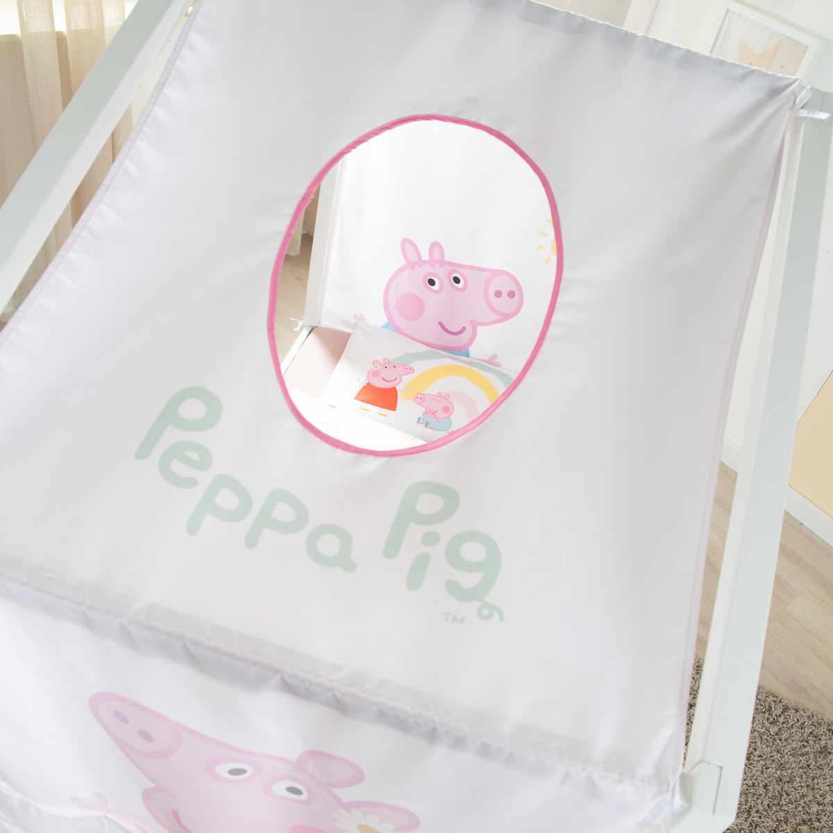 HAUSBETTBEZUG 70 x 140 cm Peppa Pig - Weiß, Kunststoff/Textil (70/140cm) - Roba