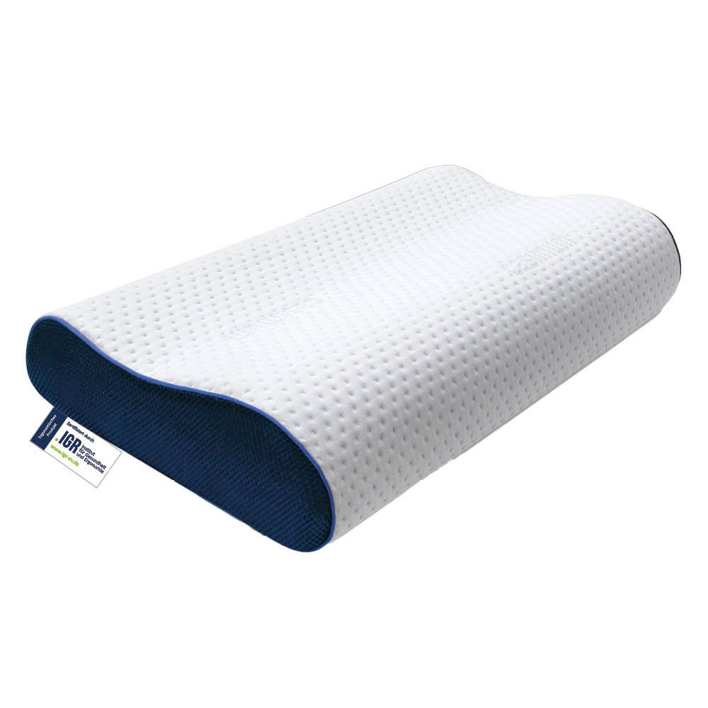 ORTHOPÄDISCHES Nackenkissen ERGO VARIO, 60x30x10/12, Rücken- & Seitenschläfer, cosyPUR® Memory Foam - Weiß, Textil (30/60cm) - casimum